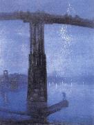 James Abbott McNeil Whistler Blue and Gold-Old Battersea Bridge oil painting picture wholesale